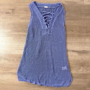 Periwinkle Sleeveless Knit Cover-Up